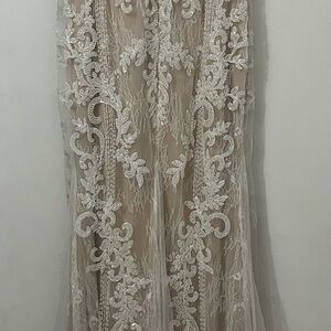 Elegant White Lace Gown